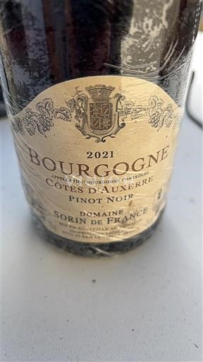 Burgund Burgunderhänge Domaine Sorin de France Pinot Noir 2021