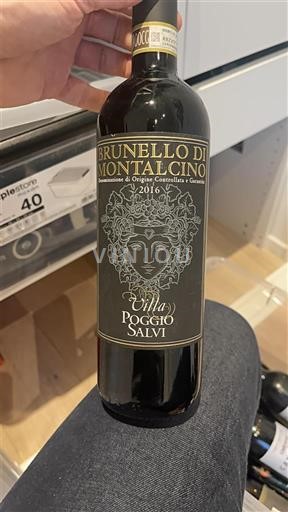 Wijnen Rouge sec Villa Poggio Salvi 2016 Italië Toscane Brunello di Montalcino DOC