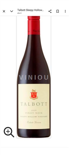 Kalifornské AVA Santa Lucia Highlands Talbott Sleepy Hollow Vineyard 2018