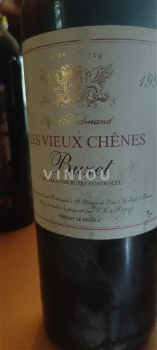 Sydvestfrankrig Buzet Saint Ferdinand Les Vieux Chênes 1997
