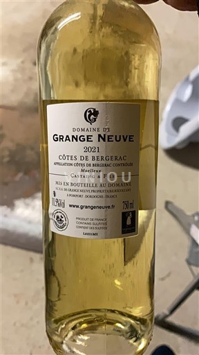 Sydvestfrankrig Côtes-de-bergerac Domaine Grange Neuve 2021