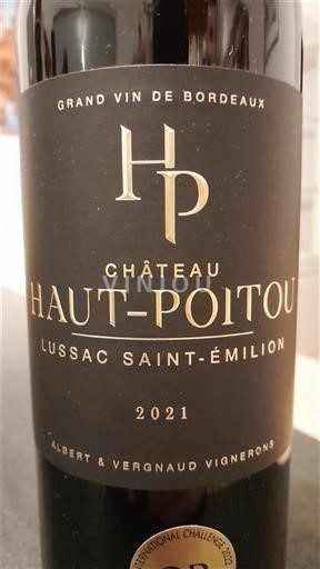 Bordeaux Lussac-Saint-Émilion Château Haut-Poitou 2021