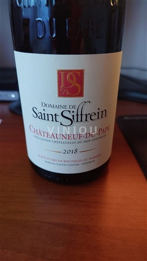 Vallée du Rhône Châteauneuf-du-pape Domaine Saint Siffrein Châteauneuf du Pape AOC rouge BIO 2018