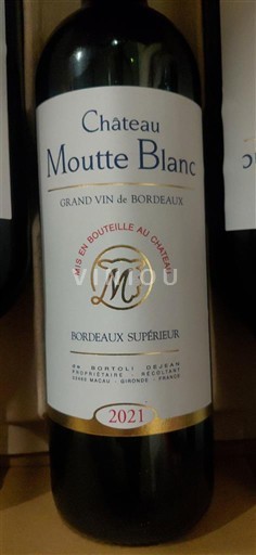 Bordeaux Bordeaux supérieur Château Moutte Blanc 2021