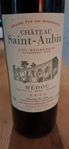 Bordeaux Médoc Château Saint-Aubin 2004