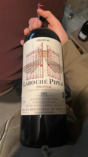 Bordeaux Fronsac Château Laroche Pipeau 2005