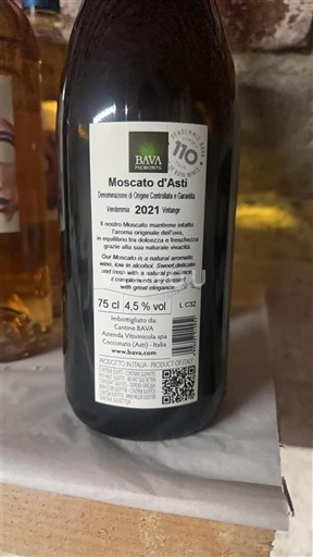 Piamonte Moscato d’Asti Bava 2021