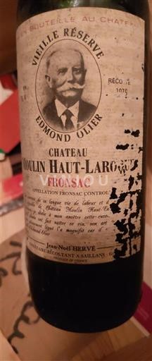Bordeaux Fronsac Château Moulin Haut-Laroque Vieille Réserve Edmond Ulier Non Millésimé