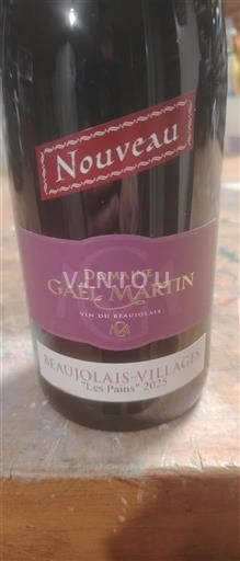 Beaujolais Beaujolais Villages Domaine Gaël Martin Les Pains 2025