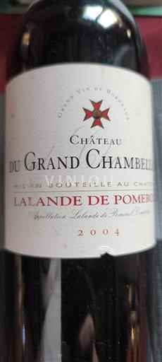 Bordeaux Lalande-de-Pomerol Château Grand Chambellan 2004