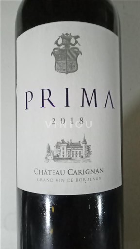 Bordeaux Cadillac-côtes-de-bordeaux Château Carignan Prima 2018
