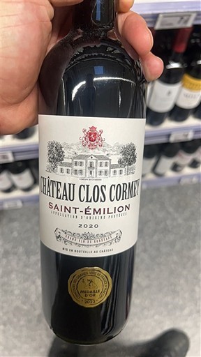 Bordeaux Saint-Émilion Château Clos Cormeil 2020