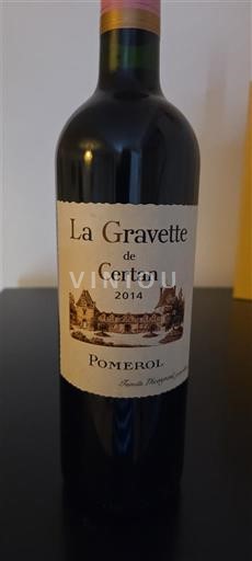 Bordeaux Pomerol La Gravette de Certan 2014