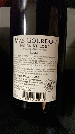 Linguadoca Pic Saint-Loup Mas Gourdou 2023