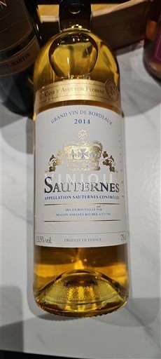 Bordeaux Sauternes Cap de Lousteau Grand vin de Bordeaux 2014