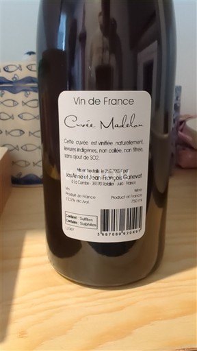 Jura No especificado Anne et Jean-François Ganevat Madelon 2023