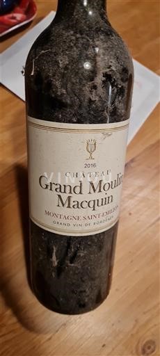 Bordeaux Montagne-Saint-Émilion Château Grand Moulin Macquin 2016