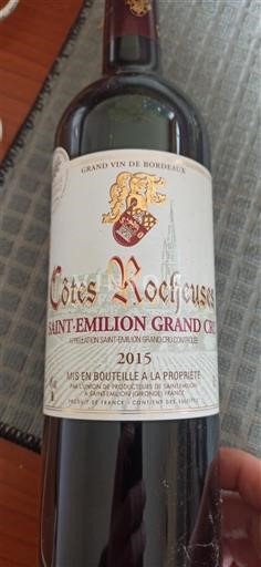 Burdeos Saint-Émilion Gran Cru Côtes Rocheuses 2015
