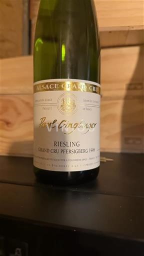 Alsace Riesling Grand Cru Paul Ginglinger Pfersigberg 1998