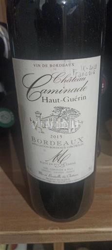 Bordeaux Château Caminade Haut-Guérin 2015