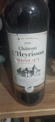 Bordeaux Château L'Heyrisson 2016