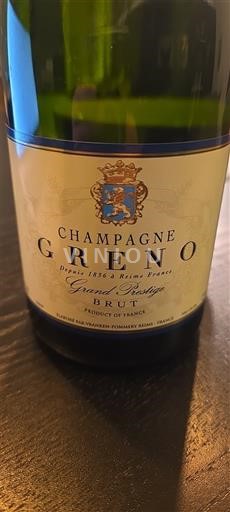 Champagne Champagner Greno Grande Réserve Ohne Jahrgang