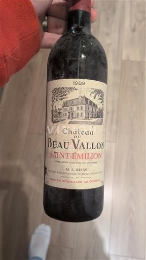Bordeaux Saint-Émilion Château Beau Vallon 1989