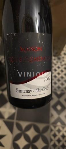 Bourgogne Santenay Maison Louis Clément Clos Genêt 2005