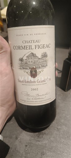 Бордо Сент-Емільйон Гран Крю Château Cormeil-Figeac 2002