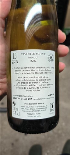 Alsace Muscat Bores Terroir de Schiste 2023