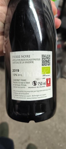 Vallée de la Loire Anjou Villages Château La Viaudière Pierre Noire 2019