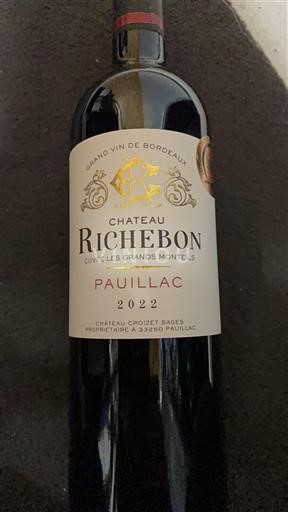 Bordeaux Pauillac Château Richebon Les Grands Montelis 2022