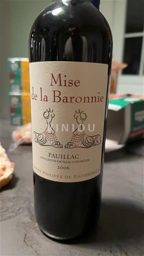 Bordéus Pauillac Baron Philippe de Rothschild Mise de la Baronnerie 2006