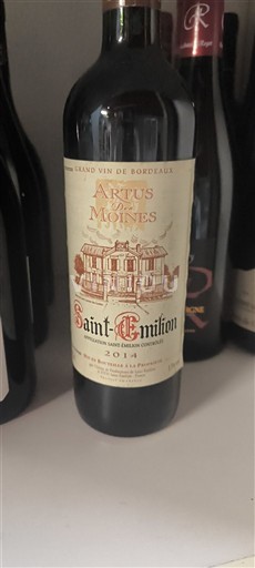 Bordeaux Saint-Émilion Artus des Moines 2014