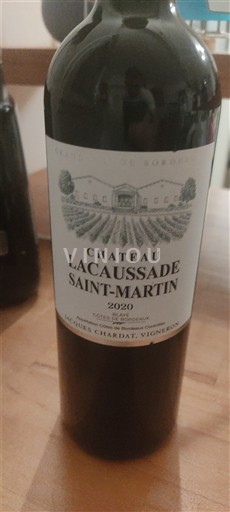 Bordeaux Côtes-de-bourg Château Lacaussade Saint-Martin 2020