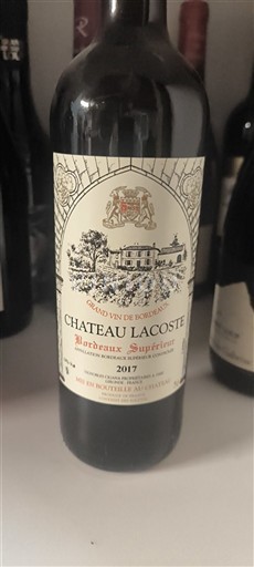 Bordeaux Bordeaux Supérieur Château Lacoste 2017