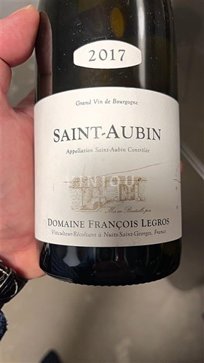 Bourgogne Saint-Aubin Domaine François Legros 2017