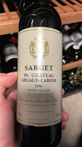 Bordeaux Saint-Julien Château Gruaud Larose Sarget 1996