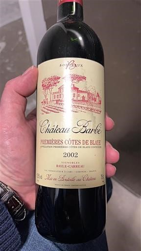 Bordeaux Niet gespecificeerd Château Barbe 2002
