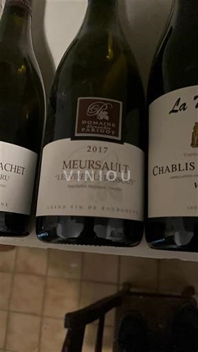 Bourgogne Meursault Domaine Parigot Les Vireuils Dessous 2017