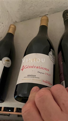Vini Rouge sec 4 Générations Coste-Régnier 2020 Francia Valle del Rodano Ventoux AOC