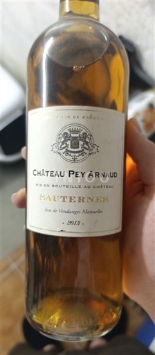 Bordeaux Sauternes Château Pey Arnaud 2013