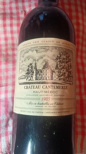 Bordeaux Haut-Médoc Grand Cru Château Cantemerle 1985