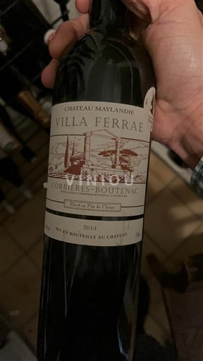 Vini Rouge sec Villa Ferrae Château Maylandie 2014 Francia Linguadoca Corbières-Boutenac AOC