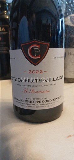 Burgundy Côte de Nuits Villages Domaine Philippe Cordonnier Le Fourneau 2022