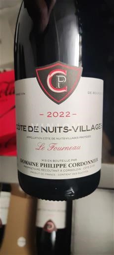 Bourgogne Côte de Nuits-Villages Domaine Philippe Cordonnier Le Fourneau 2022