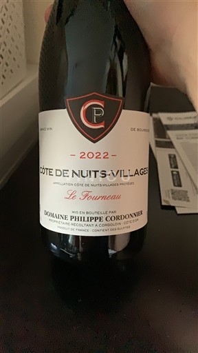 Bourgogne Côte de nuits villages Domaine Philippe Cordonnier Le Fourneau 2022