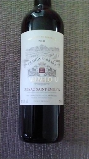 Bordeaux Lussac-saint-émilion Grands Barrails 2020