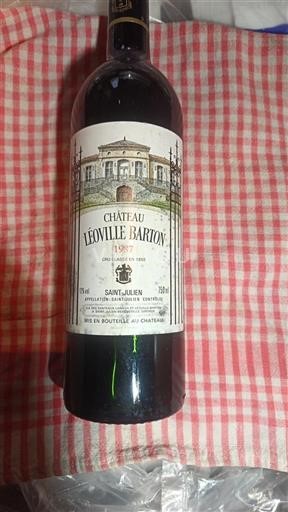 Wines Rouge sec Château Léoville Barton 1987 France Bordeaux Saint-Julien AOC Grand Cru