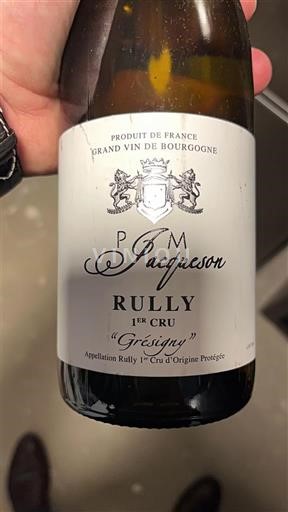 Bourgogne Rully Premier Cru P&M Jacqueson Gresigny Không niên vụ
